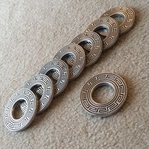 8 Greek Key Napkin Rings